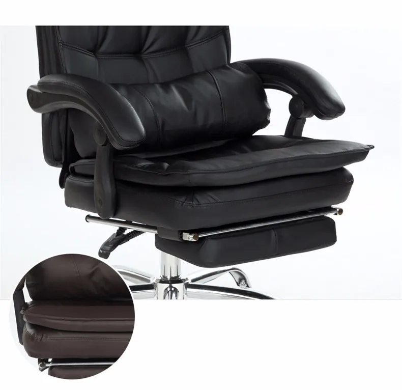 Luxury Fashion Super Soft Leisure Lying Boss Chair Rotary Lifting Computer Chair With Footrest Thicken Cushion Swivel Chair