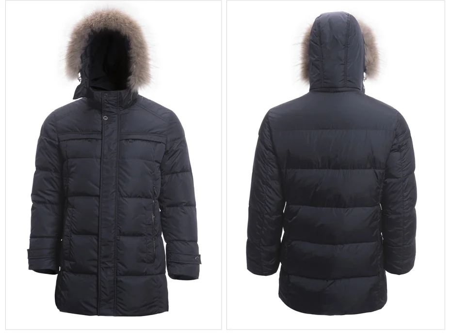 TC8881_20 Men Down Parkas Thick Warmth Feather Winter Coat 