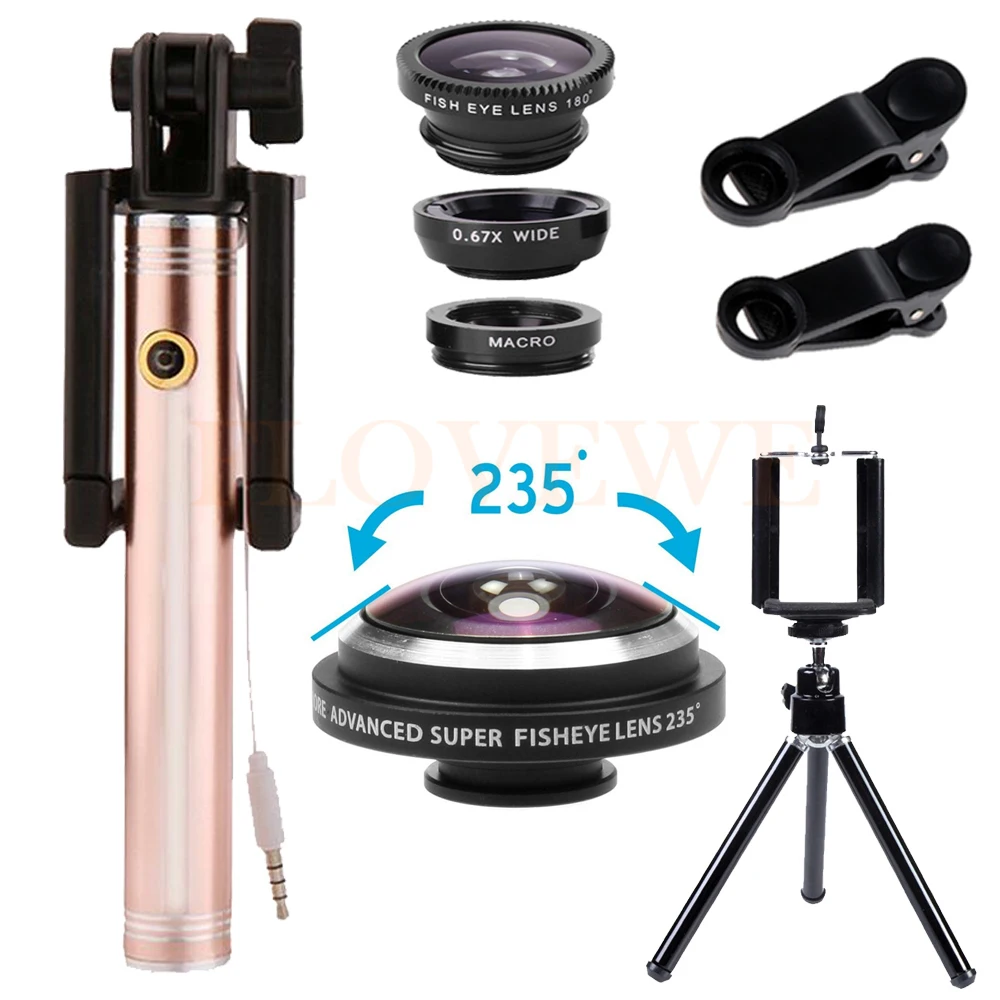 235 degrees Fish eye Lens Wide Angle Macro Fisheye Lentes For iPhone 5