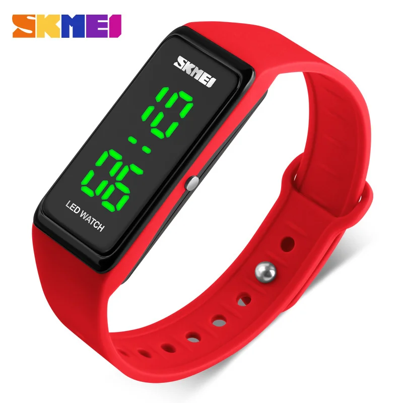 

SKMEI Fashion Digital Women Watch Waterproof LED Display Sport Watches Silicone Strap Ladies Outdoor Wristwatches Relojes 1265