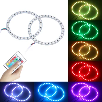

DC12V 10W 2x80MM /13W 2x100MM RGB LED SMD5050 with Remote Control Brightness Adjustable Dimmable 16 Colors for Truck SUV