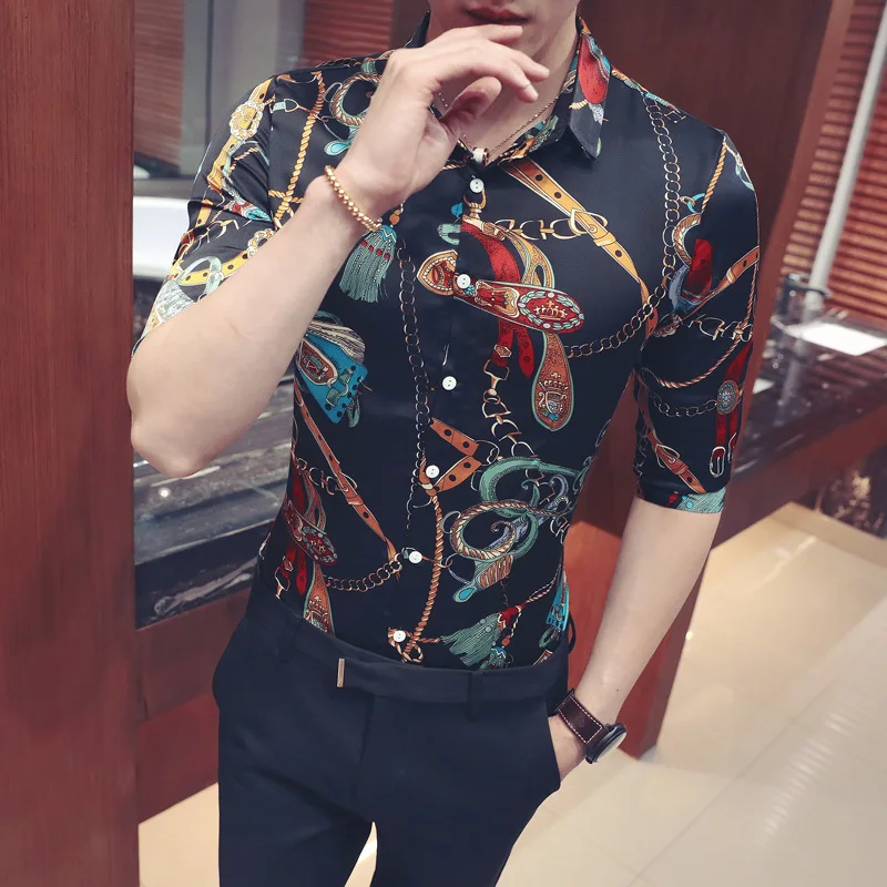 الذهب المفاتيح الأزهار طباعة قميص يتأهل ملابس الرجال الكوري أوم الأزهار حزب النادي أوم زائد حجم 5xl الذهب المفاتيح الأزهار طباعة قميص يتأهل ملابس الرجال الكوري أوم الأزهار حزب النادي أوم زائد حجم 5xl