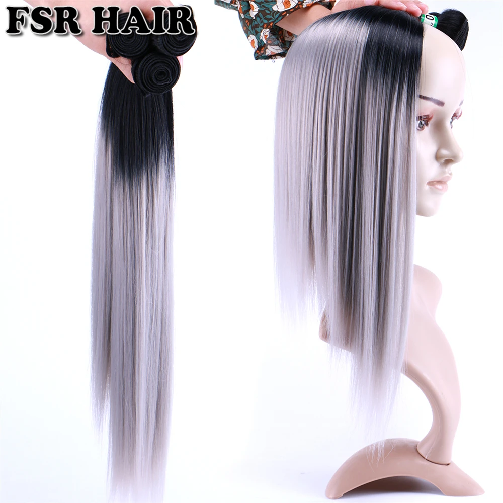 Pacotes de cabelo ombre borgonha extensão do