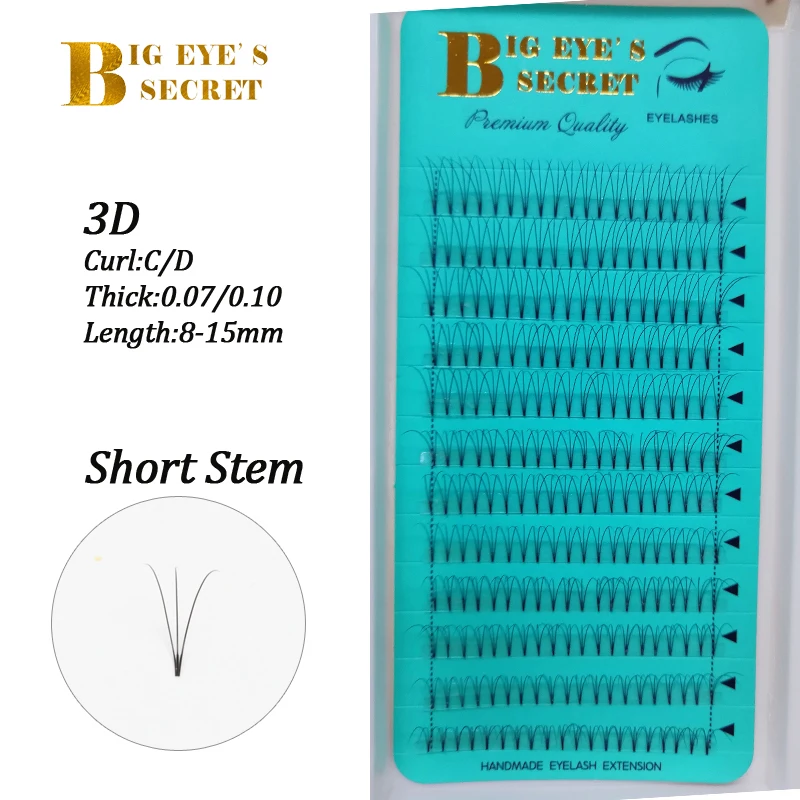 Большой Глаз Секрет 3D без косточек объем ресниц C D Curl Premade вентиляторы