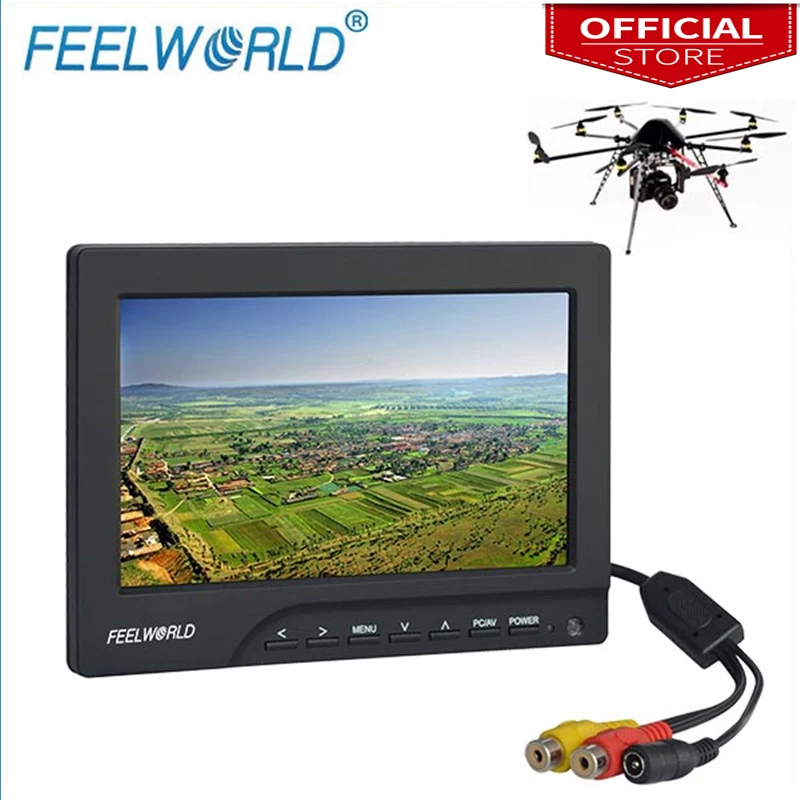 

Feelworld 7 Inch 800x480 400cd/m Brightness Ground Station HD FPV Monitor for Drone UAV FPV Aerial Photography FPV769A