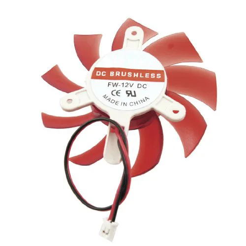 

GTFS Hot Computer Red Plastic VGA Video Card DC 12V Brushless Cooling Fan