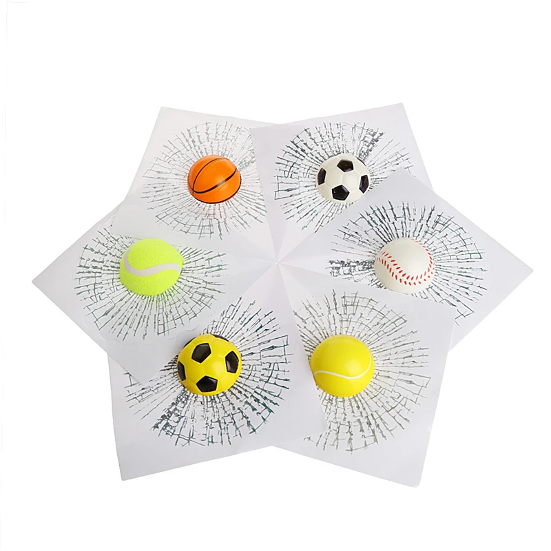

3D Car Stickers Car Ball Hit Body Window Sticker Self Adhesive Decal