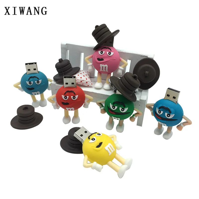 Cartoon Cap M Chocolate Beans USB Flash Drive 128gb usb 2.0 4GB 8GB pendrive 16GB 32GB 64GB USB Memory Stick Pen Drive Free Ship Cartoon Cap M Chocolate Beans USB Flash Drive 128gb usb 2.0 4GB 8GB pendrive 16GB 32GB 64GB USB Memory Stick Pen Drive Free Ship