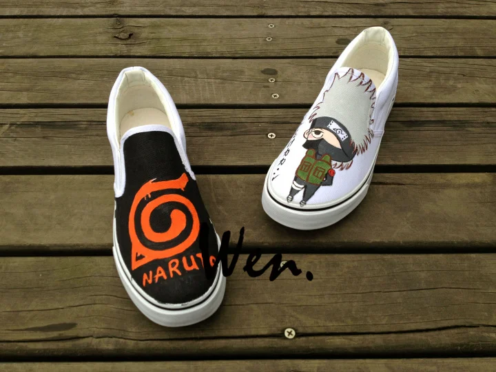 Wen Design Custom Anime Naruto Hatake Kakashi Hand Painted font b Skateboard b font font b