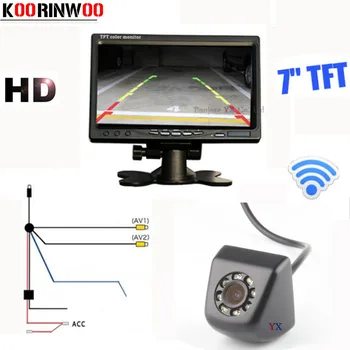 

Koorinwoo Wireless Adopter Parking CCD Car Rear view camera with HD 7" LCD-TFT Car Monitor Digital Video Vehicle Screen For BUS