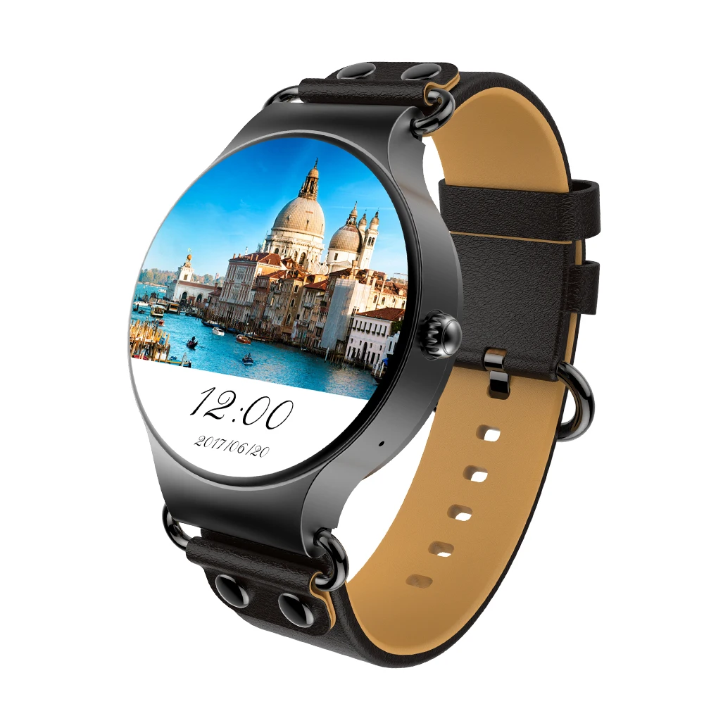 2017 Beseneur KW98 кожаный Смарт-часы Android 5 1 Поддержка sim-карты 3g WI-FI gps 512 МБ + 8 ГБ Smartwatch
