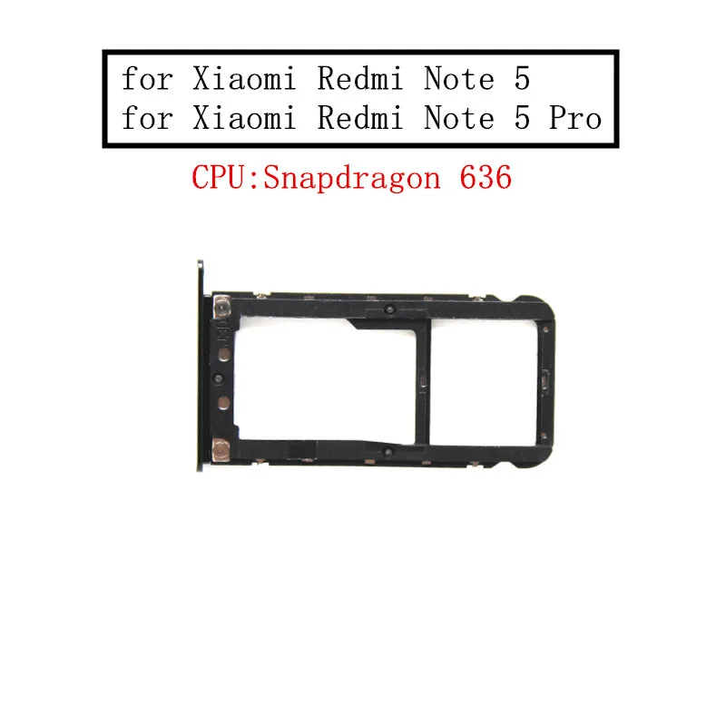 

for Xiaomi Redmi Note 5 Pro Card Tray Holder SIM Card Micro SD Card Slot Adapter Redmi Note 5 Replacement Repair Spare Parts