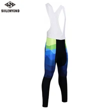 Siilenyond зимний термо велосипедный нагрудник брюки для горного велосипеда велосипедные брюки с 3D Противоскользящий гелевый мягкий велосипед Велоспорт колготки
