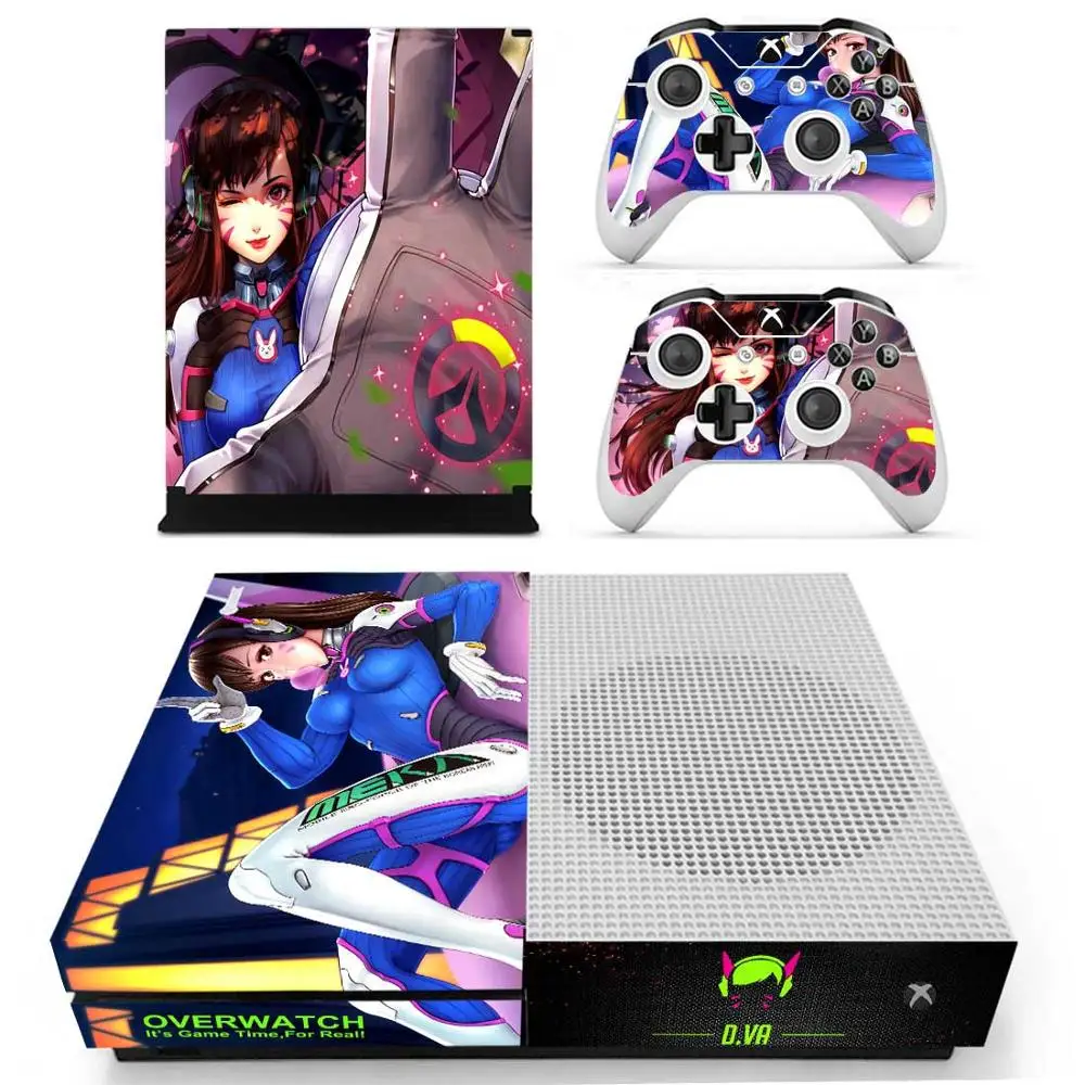 D. Va Виниловая наклейка для консоли Xbox One S с двумя наклейками для беспроводного контроллера - Цвет: YS-xboxoneS-0312