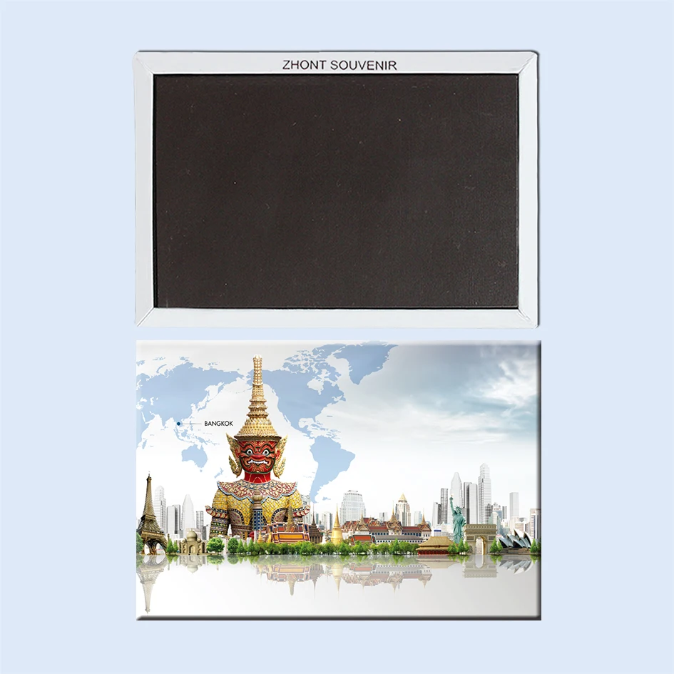 Bangkok_city_on_the_world_map магниты на холодильник дорожные сувениры 21920 | Дом и сад