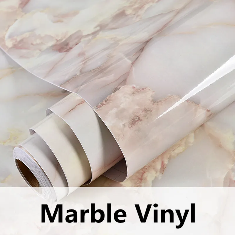 

SUNICE Small Size Wall Paper Marble Grain Vinyl Film Adhesive Sticker Decals Wrap Counter Top PVC Film for Kitchen Table