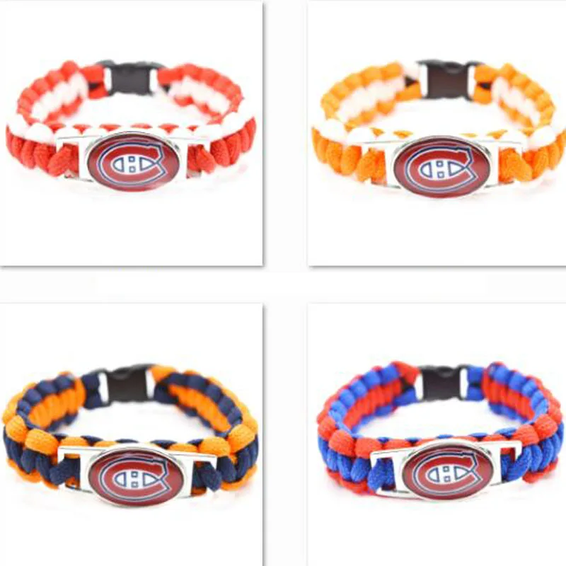 2018 New Hockey Bracelet NHL Montreal Canadiens Charm Braided Bracelet