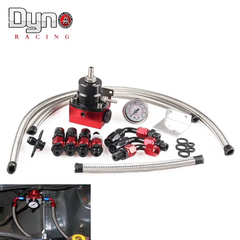 Black&Red Uniuniversal fpr AN6 Fitting fuel pressure regulator For 7MGTE MKIII with hose line