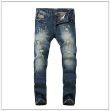 New Arrival Design High Quality Famous Brand Men Jeans Straight Denim Cotton Biker Jeans Hip Hop Plus Size Pants Jeans Homme