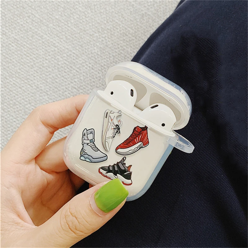 Горячие спортивные boost башмак беспроводной Bluetooth наушники крышка для Apple AirPods 2 1 Зарядная гарнитура прозрачный мягкий кремний чехол сумка - Цвет: 1