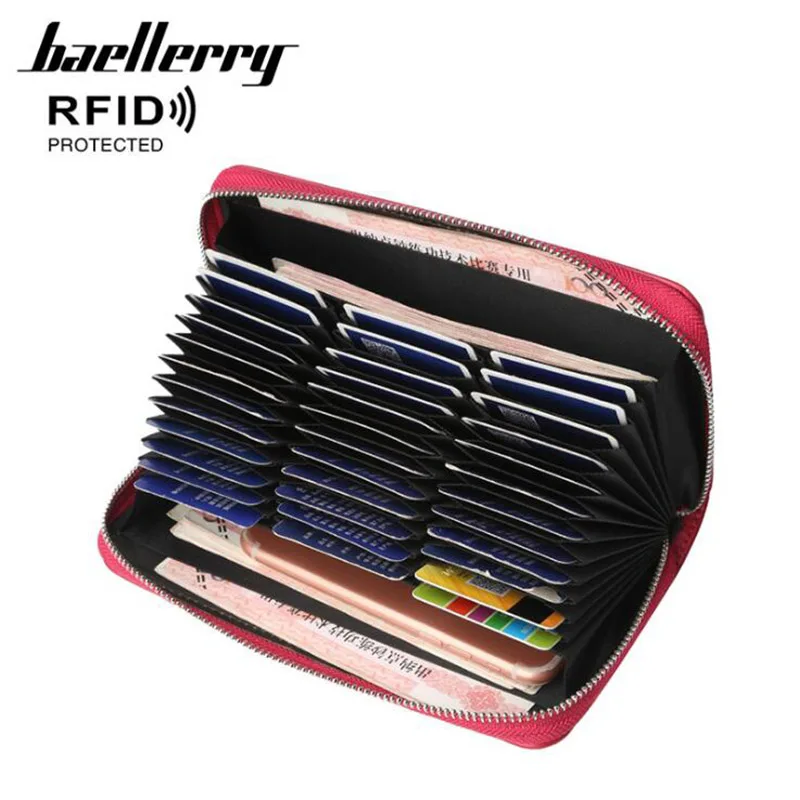

Luxury Brand Wallets Women Genuine Leather Designer Purse Lady Long Zipper Card Holder RFID ID Credit Card Wallet Female Clutch