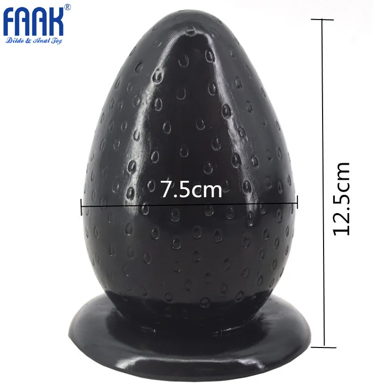 FAAK Strawberry Super Big Anal Plug Butt Silicone Suction Cup Booty Beads Unisex Sex Toys for Man and Women | Красота и здоровье