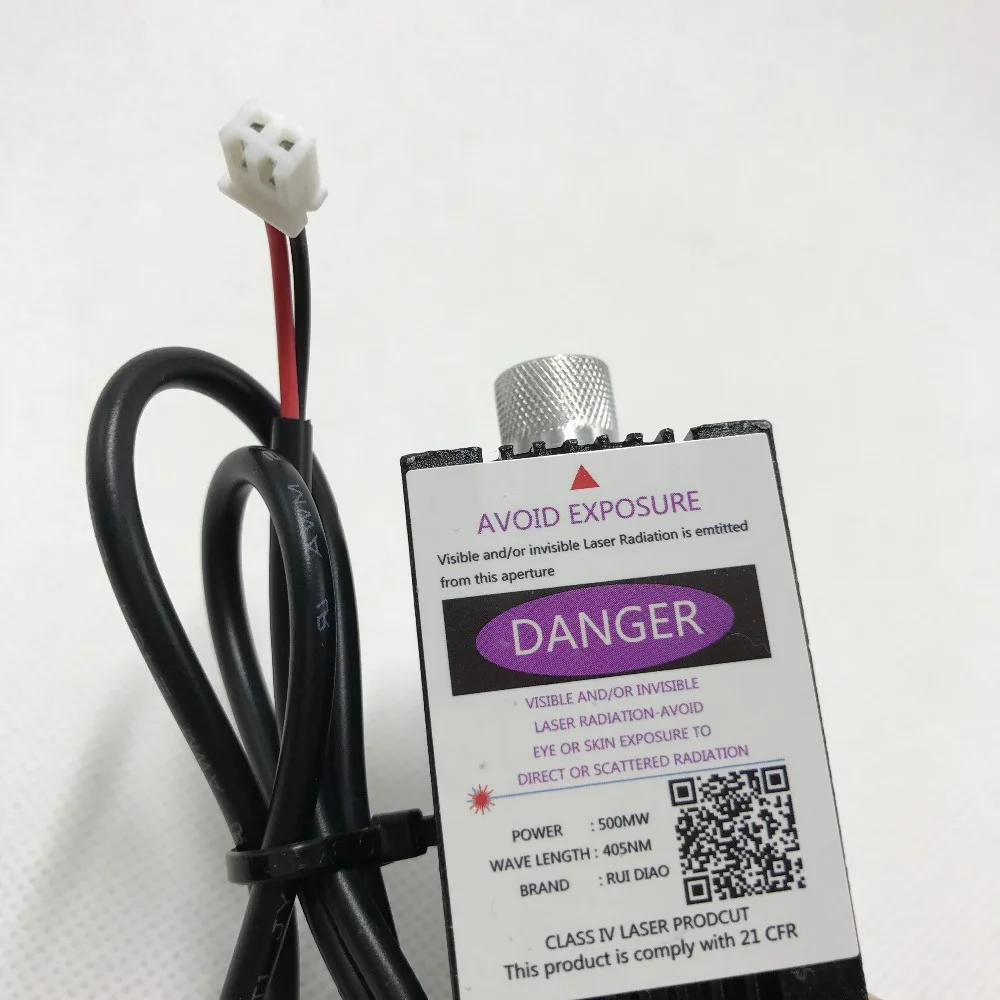 Cena 500mw 405NM ogniskowanie niebieski fioletowy moduł laserowy grawerowanie, rura laserowa dioda hx2.54 2p port + ochronne googles