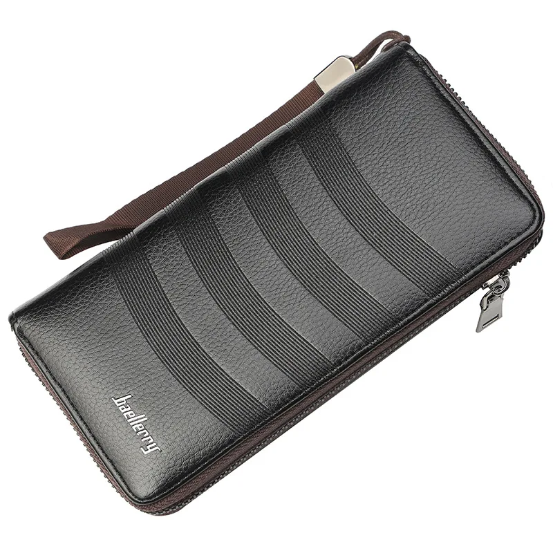 

Handbag For Male Men's Wallet Fashion Long Section Button Bifold Business Leather Wallet Card Coin Wallet Purse Hasp Coin Purse