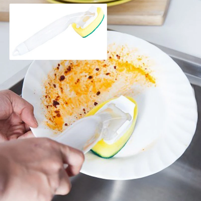 Новое поступление eatical съемная ручка для губки, интенсивное очищение и щетка для чистки посуды