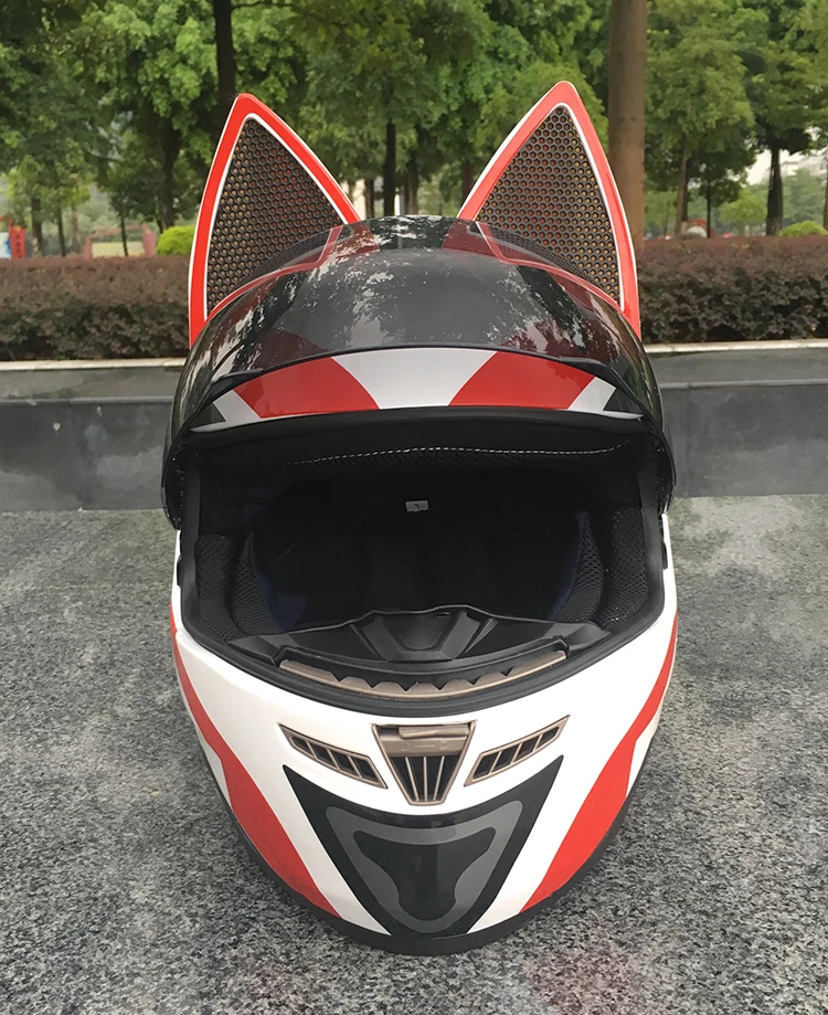 NITRINOS a estrenar llegada de la cara completa moto rcycle casco encantador gato moto casco moto rbike casco moto модульная Casqu