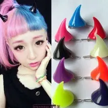 Разноцветные заколки для волос в виде рожек