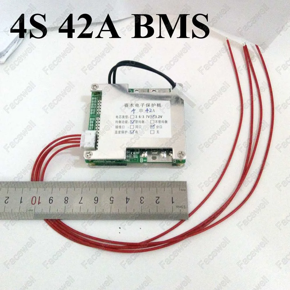 12 8v 12v 14 6v 42a 4 Cell Battery Protection Bms Board