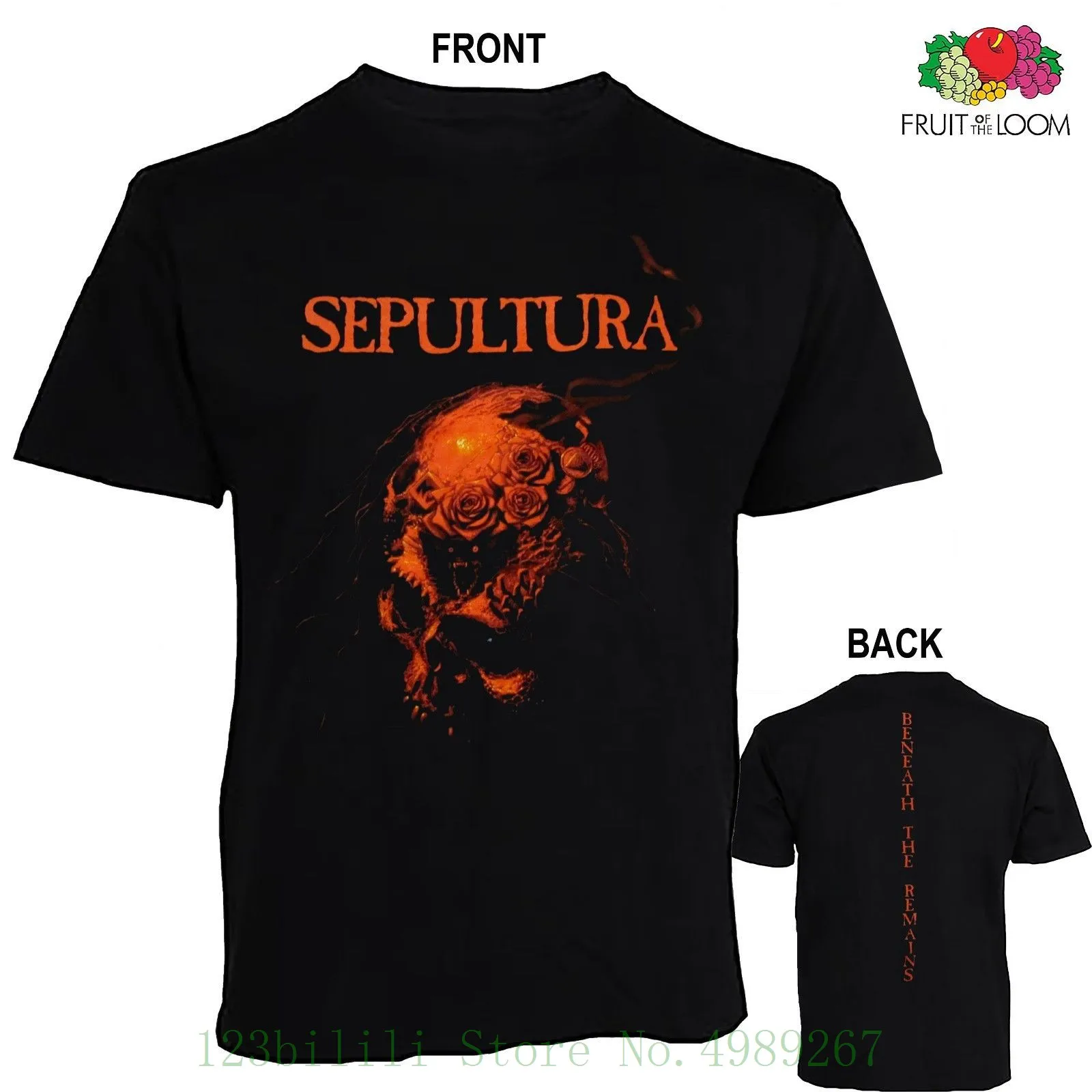 

Sepultura - Beneath The Remains - Thrash Metal - Soulfly , T _ Shirt - Sizes : S To 7xl Men O-neck Tee Shirt