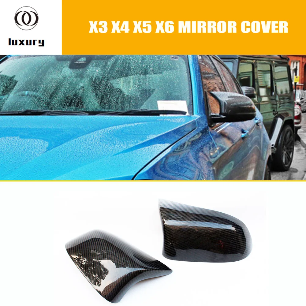 M Style углеволоконная сменная крышка бокового зеркала заднего вида для BMW F25 X3 F26 X4 F15