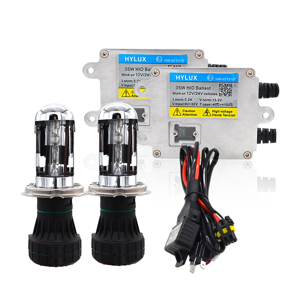 SKYJOYCE 12 В 24 в 35 Вт AC Быстрый старт H4 Bixenon HID Комплект 4300K 6000K Cnlight Дальний/ближний свет