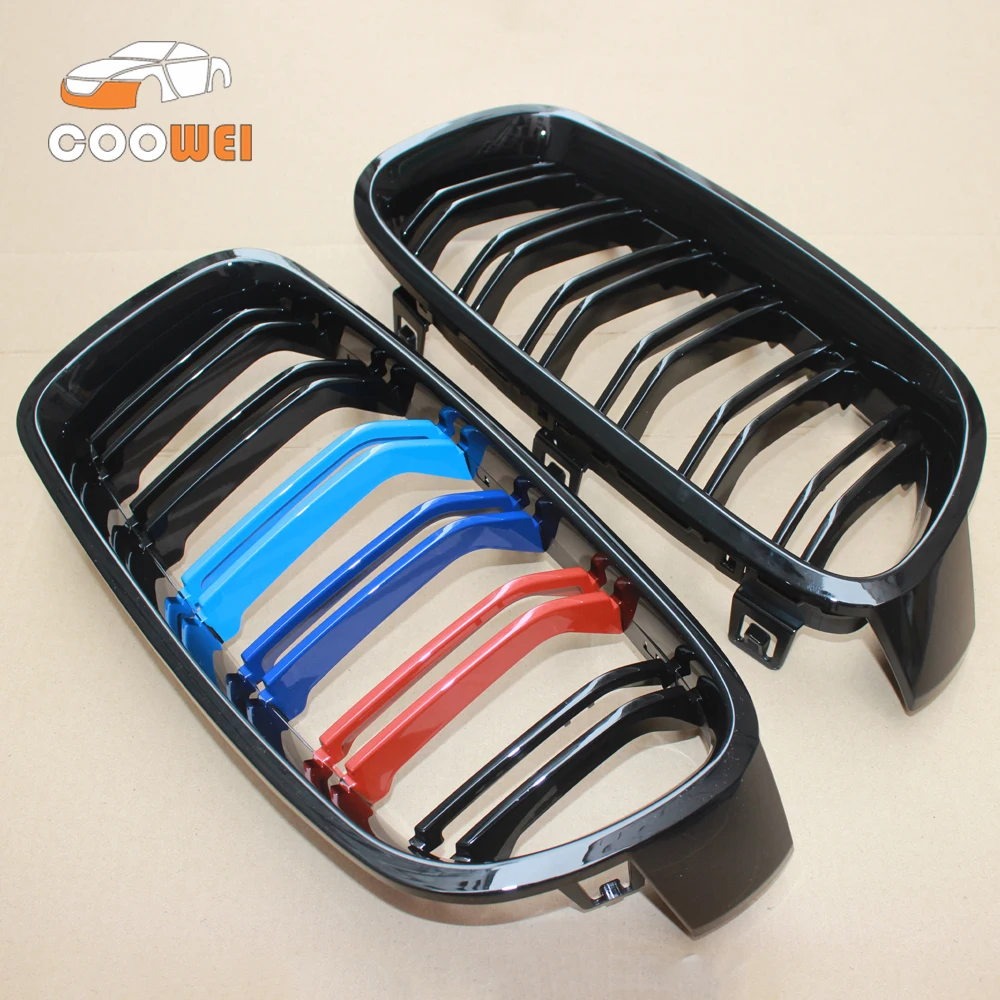 

1 Pair ABS M3 style F30 black front grill grille for BMW 3 SERIES 2012 UP 3 color