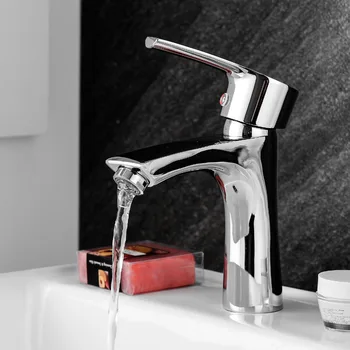 

New modern style basin bathroom faucet deck installation hot and cold mixed stainless steel faucet