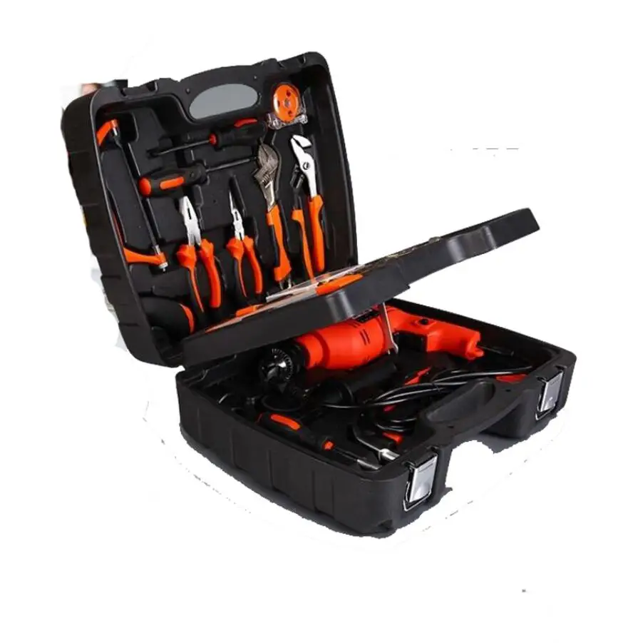 

GMS carpentry metal work electrical sets Multifunction Household home use hand tools Combination repair  toolbox With Drill