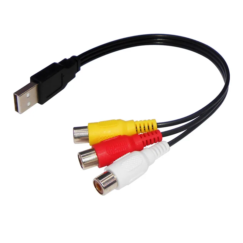 Высокоскоростной 3 5 мм штекер USB к RCA разъем адаптер аудио преобразователь видео AV