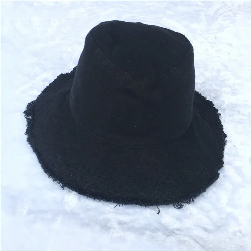 MAXSITI U женский заусенцы ведро шляпы контракт досуг складной мыть мягкой тканью кепки - Цвет: Черный