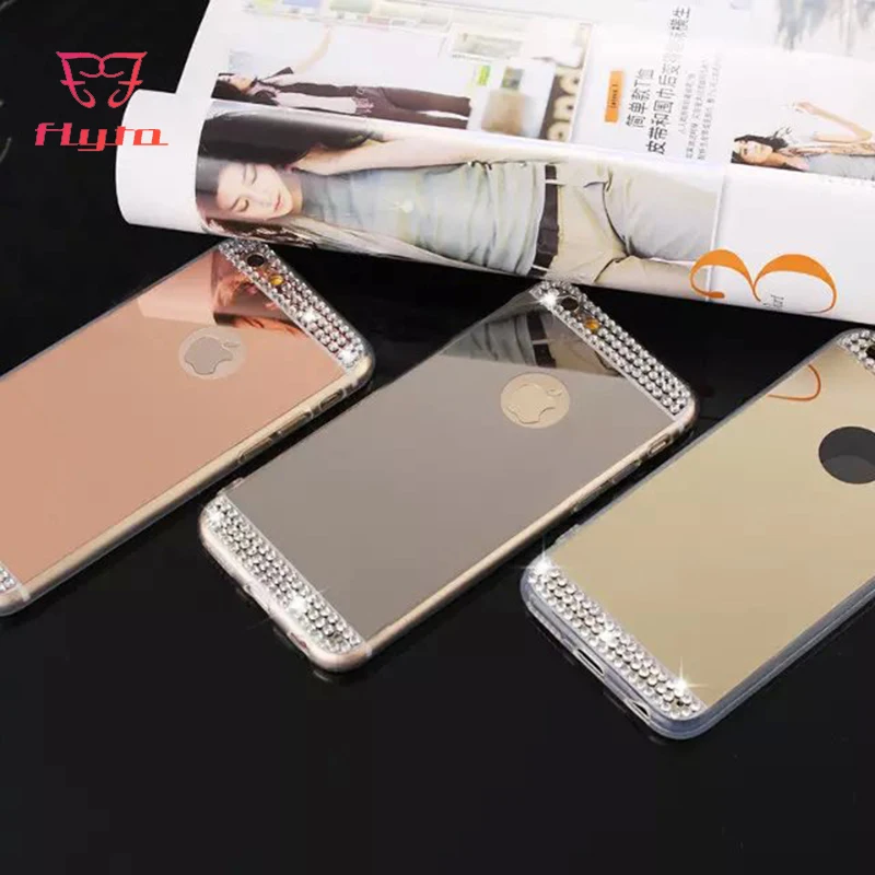 

FlyTo Case for IPhone 7 8 Rhinestone Case Phone Bag Case for IPhone 6 6S 5 5S Plus X Plus Phone Pouch for IPhone XR XS MAX Coque