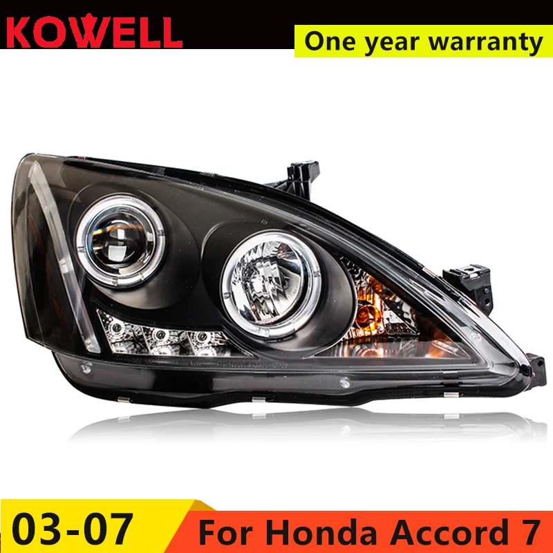 KOWELL Автомобиль Стайлинг фара для Honda Accord 2003-2007 светодиодный фары DRL HID Xenon Биксеноновые линзы