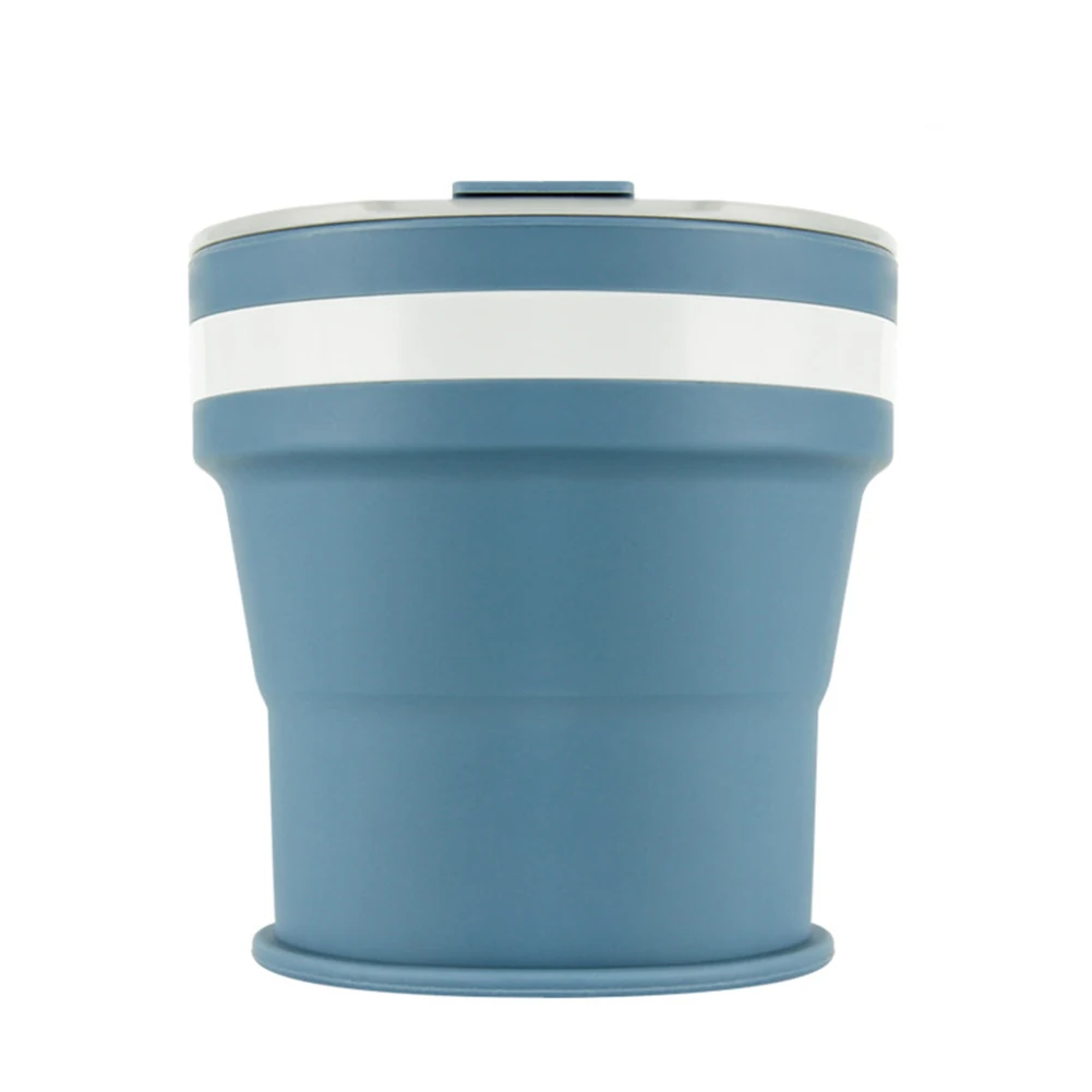 Sports Telescopic Water Cup With Lid Bottle Leak Proof Portable Silicone Folding Outdoor Travel Camping 350ML | Дом и сад