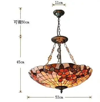 Фумат 21 &quotTiffany Shell Shade люстры Европейское Внутреннее освещение натуральный