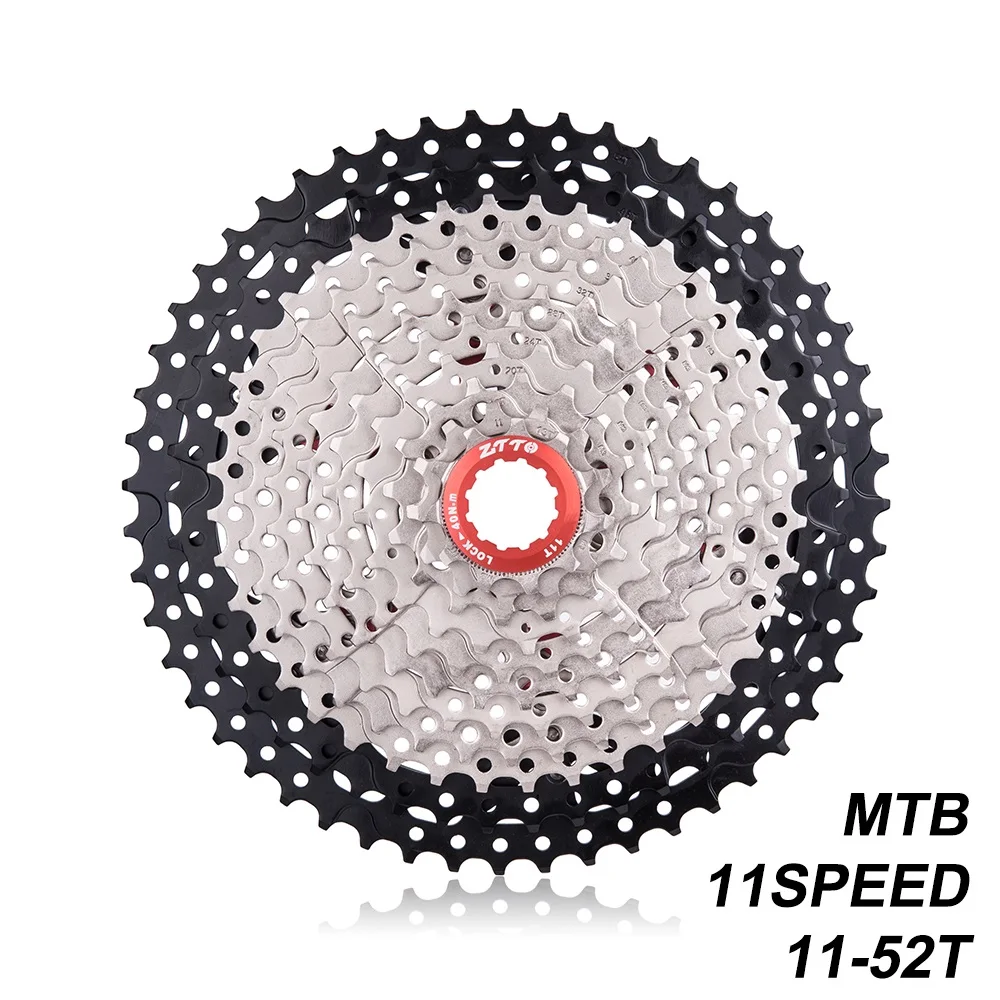Кассета MTB 11 скоростей 52T L черная серебряная широкое соотношение S свободное