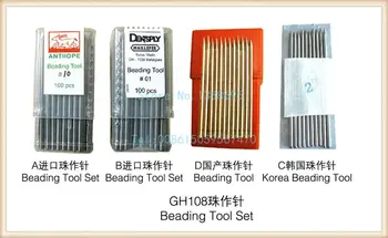 

Free Shipping !!! 100 pcs/pack #7 beading tool set, Jewelry beads Setting Tools,shell beading tool