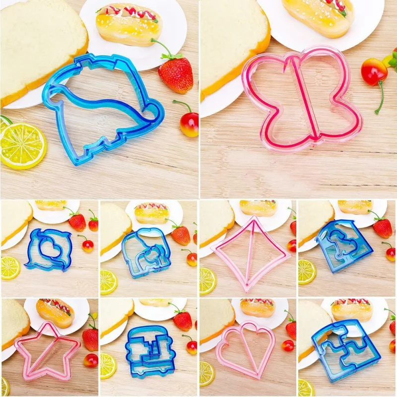 

Puzzle Shape Sandwich Mould Cutter Dolphin Bear Car Dog Shape Baking Cake Bread Toast Mould Maker Sandwich Cutter Kitchen Tool