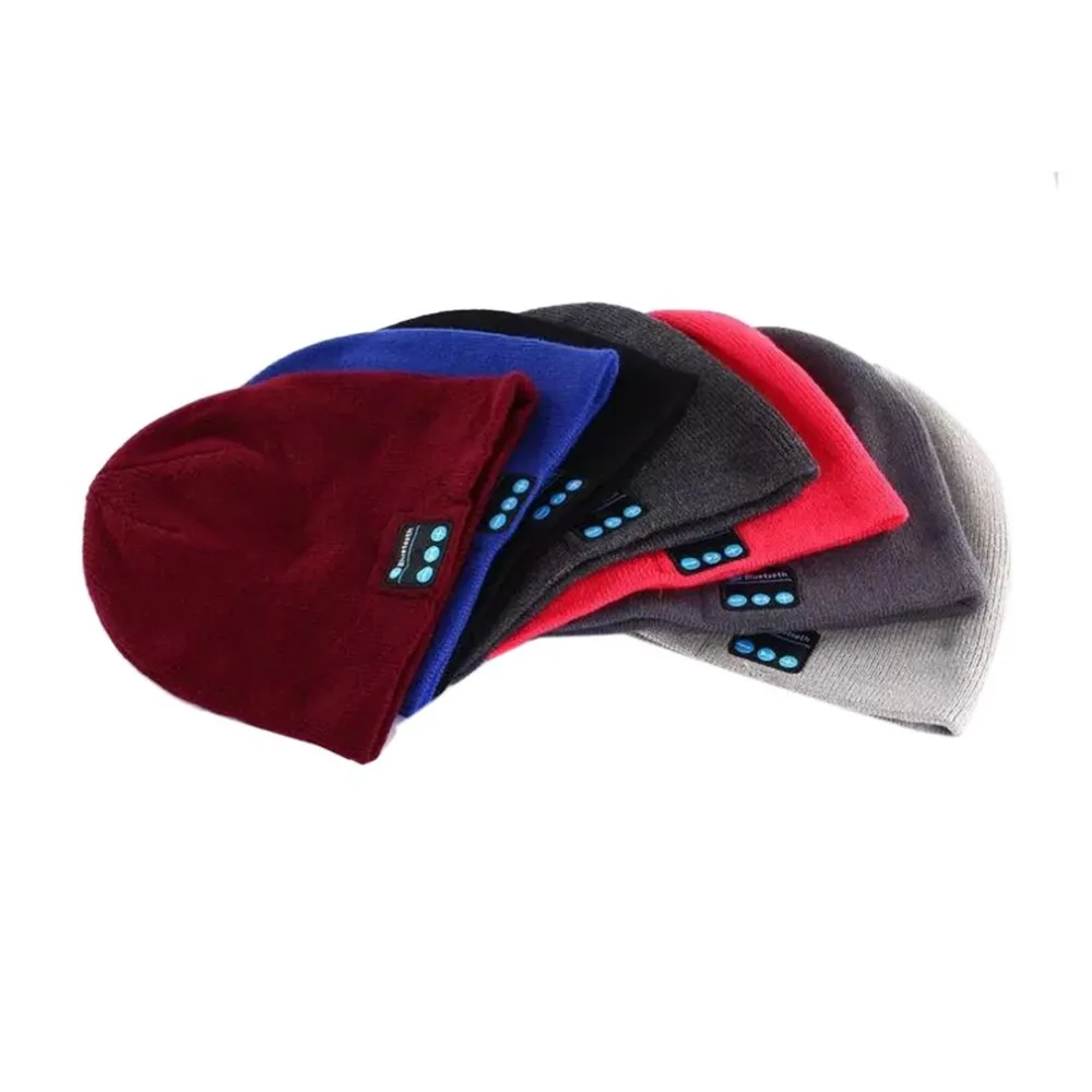 Теплая мягкая шапка Беспроводная bluetooth-шляпа Кепки гарнитура наушники Динамик Mic Bluetooth спортивная вязаная кепка Прямая поставка