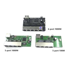 5/6-портовый гигабитный коммутатор PoE модуль широко используется в светодиодный линия 5-разъемное зарядное usb-устройство для 10/100 10/100/1000 м свяжитесь порт мини модуль автоматического включения света при создании PCBA