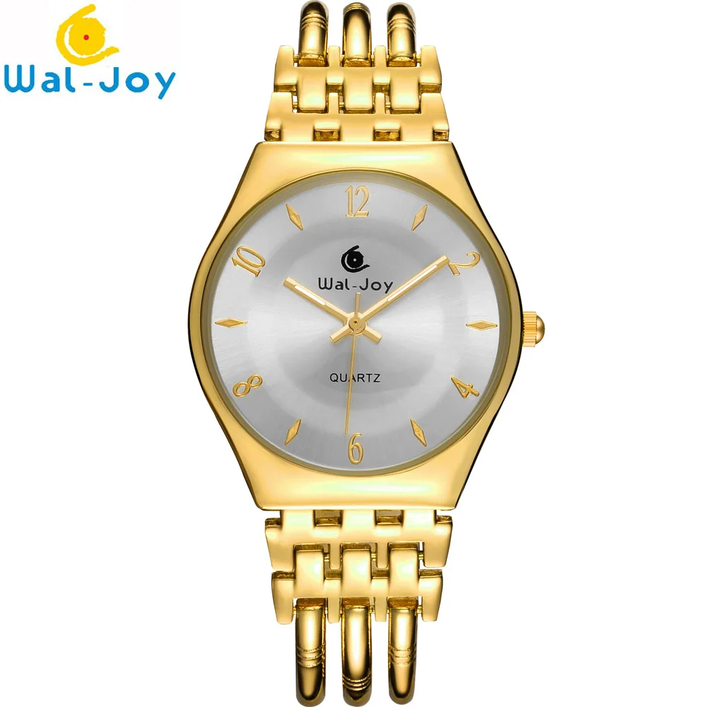 Брендовые женские часы Wal Joy роскошные золотые с ультратонким циферблатом